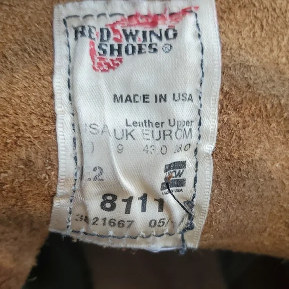 Red Wing 8111 Iron Ranger Brown Leather Boots Size 10, Width 2E - Picture 7 of 16